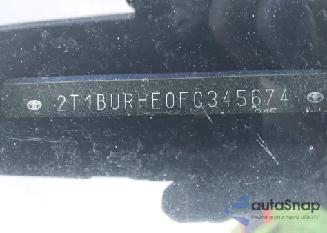 2015 Toyota Corolla S Plus из США, поврежденный, VIN 2T1BURHE0FC345674